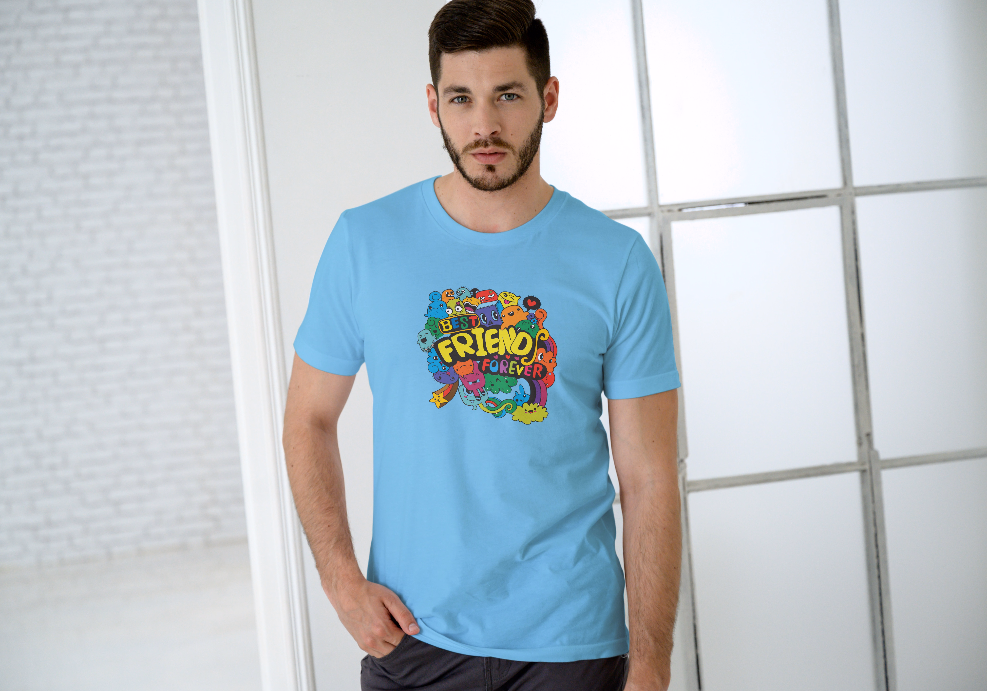 Best Friends Forever Print Premium All Day Comfort Tshirt